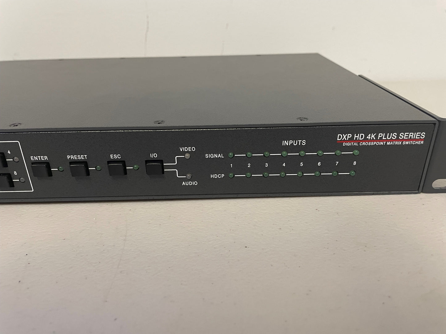 Used Extron DXP 84 HD 4k Plus HD Matrix Switcher for Sale. We Sell Professional Audio Equipment. Audio Systems, Amplifiers, Consoles, Mixers, Electronics, Entertainment and Live Sound.