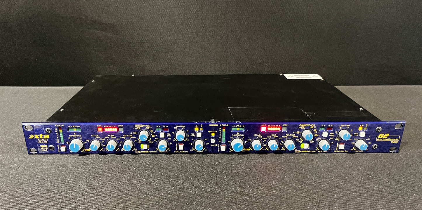 XTA G2 Dual Gate/Expander, XTA G2, XTA Rack Effects, XTA Dual Noise Gate, XTA G2 Expander/Gate. We Sell Professional Audio Equipment. Audio Systems, Amplifiers, Consoles, Mixers, Electronics, Entertainment, Live Sound.
