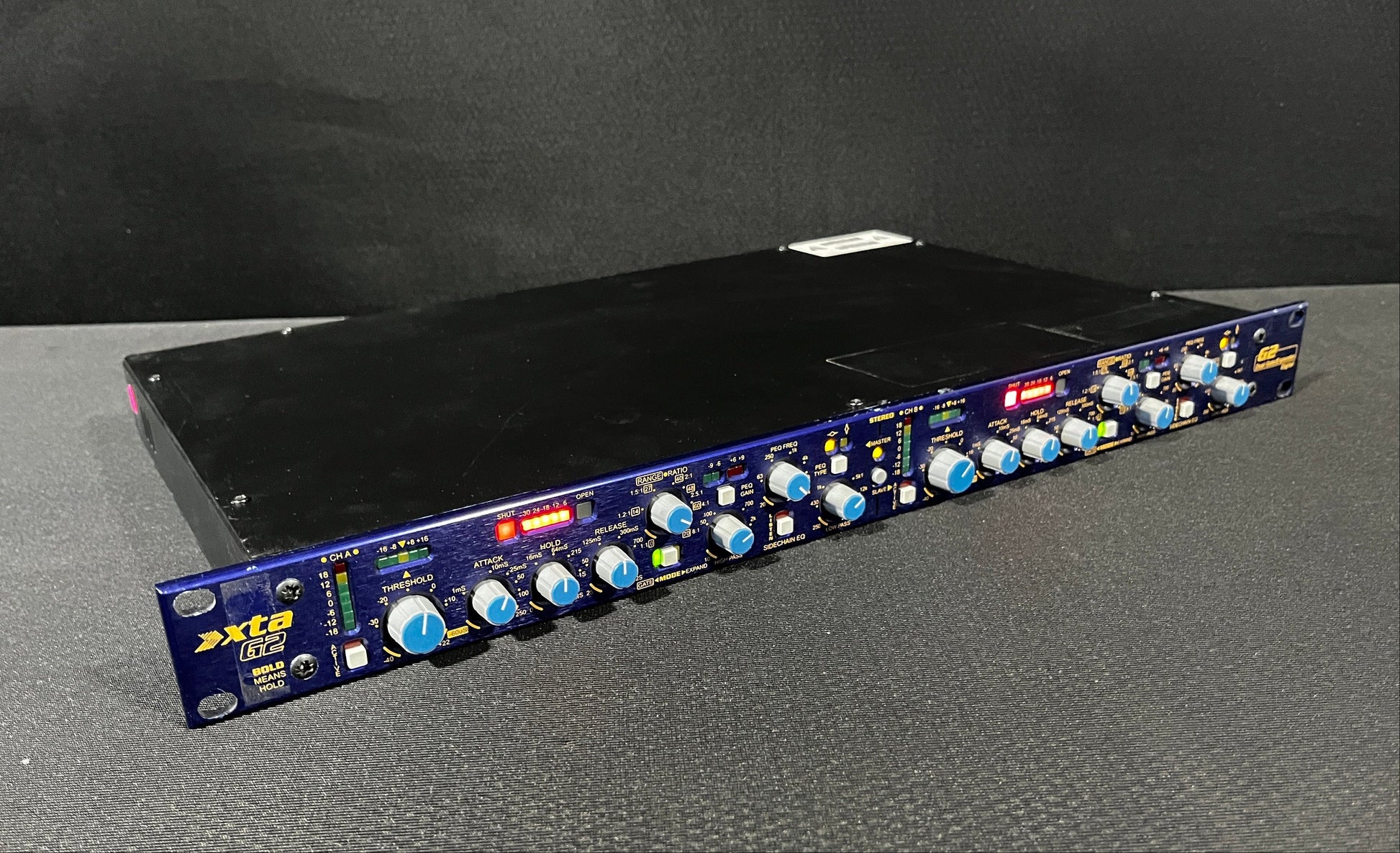 XTA G2 Dual Gate/Expander, XTA G2, XTA Rack Effects, XTA Dual Noise Gate, XTA G2 Expander/Gate. We Sell Professional Audio Equipment. Audio Systems, Amplifiers, Consoles, Mixers, Electronics, Entertainment, Live Sound.
