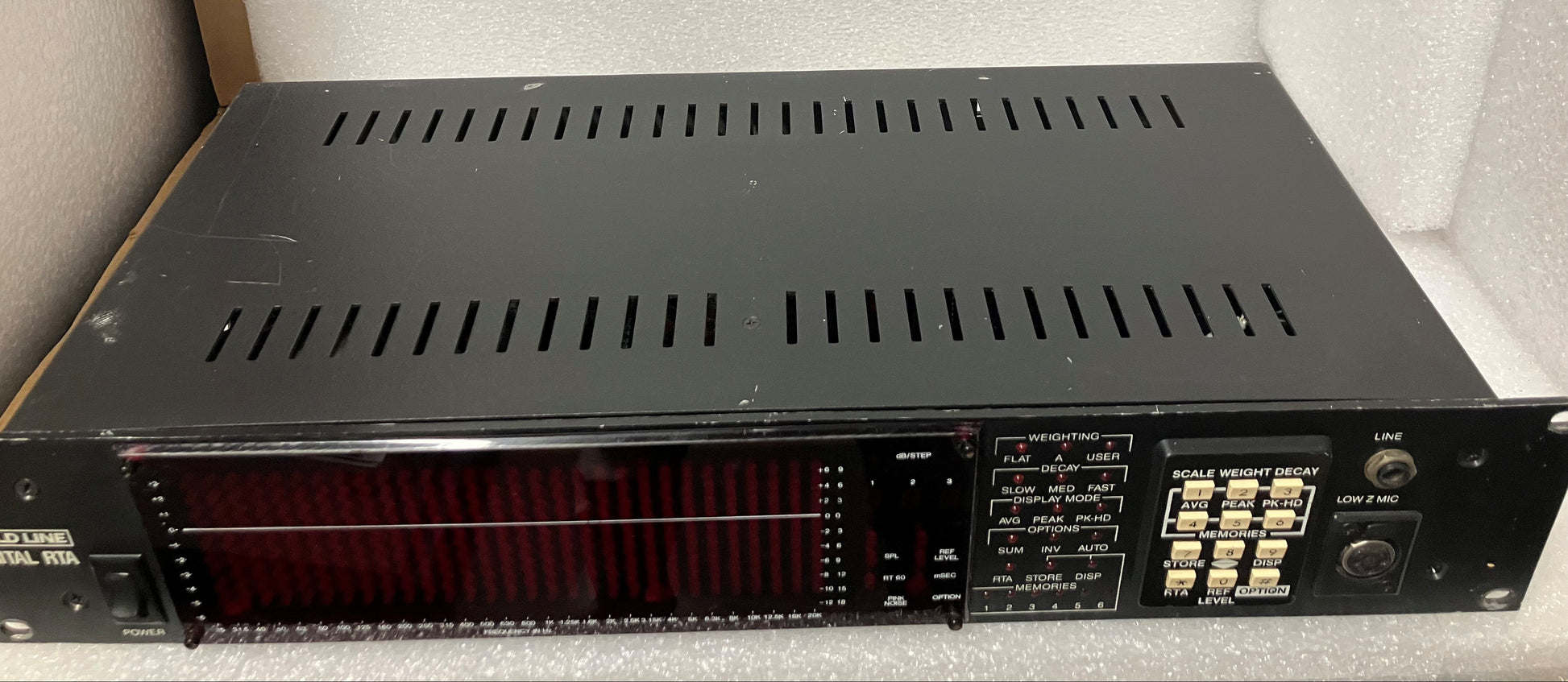 Gold Line RTA Analyzer, Gold Line Digital Model 30 Real Time Analyzer, Goldline Model 30, Goldline Real Time Analyzer, Gold Line RTA Spectrum Analyzer, We Sell Professional Audio Equipment. Audio Systems, Amplifiers, Consoles, Mixers, Electronics, Entertainment, Live Sound