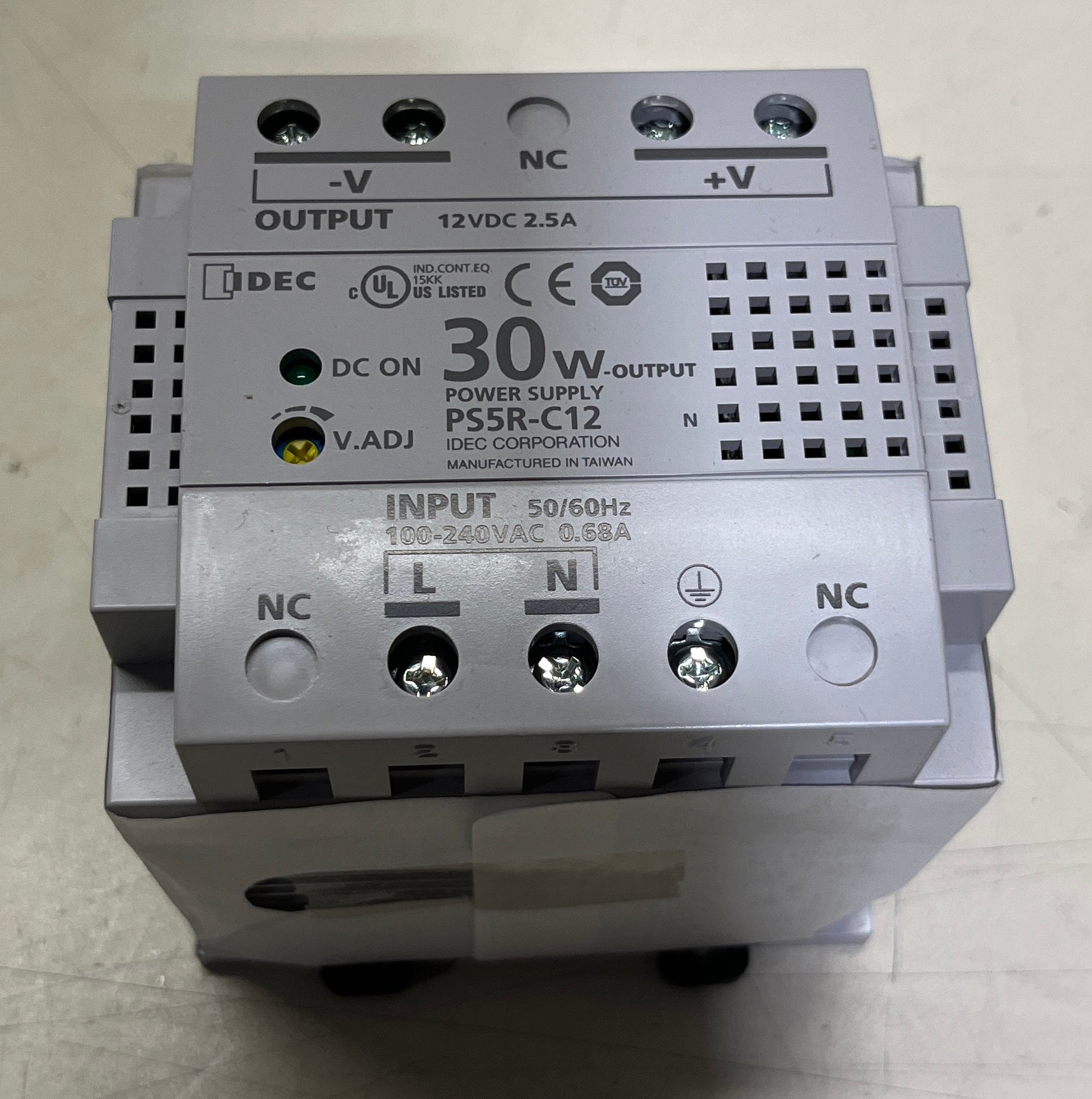 IDEC PS5R-C12 Power Supply 30W, IDEC PS5R-C12, IDEC Power Supply, PS5R-C12, IDEC 30W Power Supply. We Sell Professional Audio Equipment. Audio Systems, Amplifiers, Consoles, Mixers, Electronics, Entertainment, Live Sound.