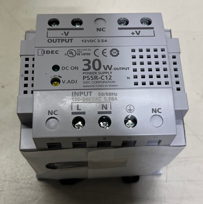 IDEC PS5R-C12 Power Supply 30W, IDEC PS5R-C12, IDEC Power Supply, PS5R-C12, IDEC 30W Power Supply. We Sell Professional Audio Equipment. Audio Systems, Amplifiers, Consoles, Mixers, Electronics, Entertainment, Live Sound.