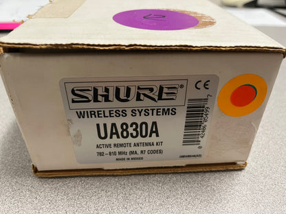 Shure UA830A UHF Active Remote Antenna Kit 782-810MHz, NIB