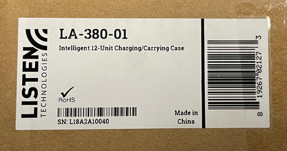 Listen Technologies Intelligent 12-Unit Charging & Carrying Case, LA-380-01