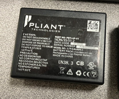 CrewCom Pliant Technologies Rechargeable Lithium-Polymer Batteries w/ Chargers
