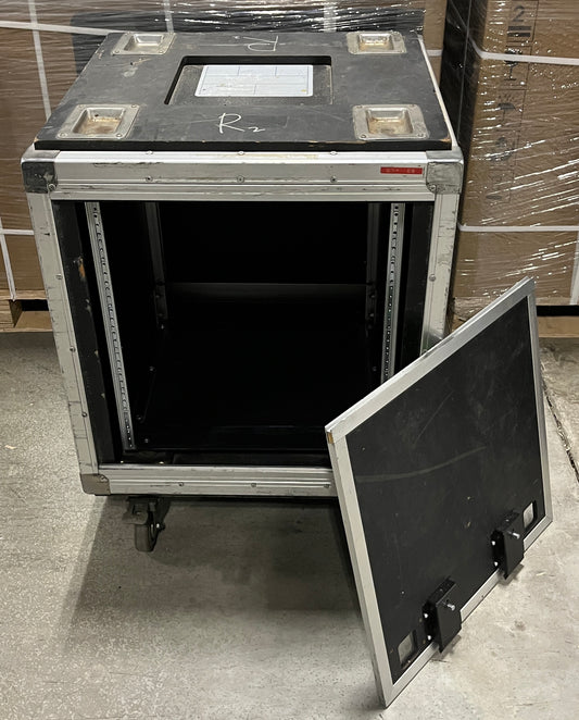 Road Flight Case, 12 Rack Units, Touring Case w/ Wheels
