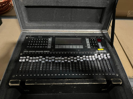 Used t.c. electronic 6032 Graphic Equalizer Remote Head w/Heavy Duty Flight Case. We Sell Professional Audio Equipment. Audio Systems, Amplifiers, Consoles, Mixers, Electronics, Entertainment, Sound, Live.