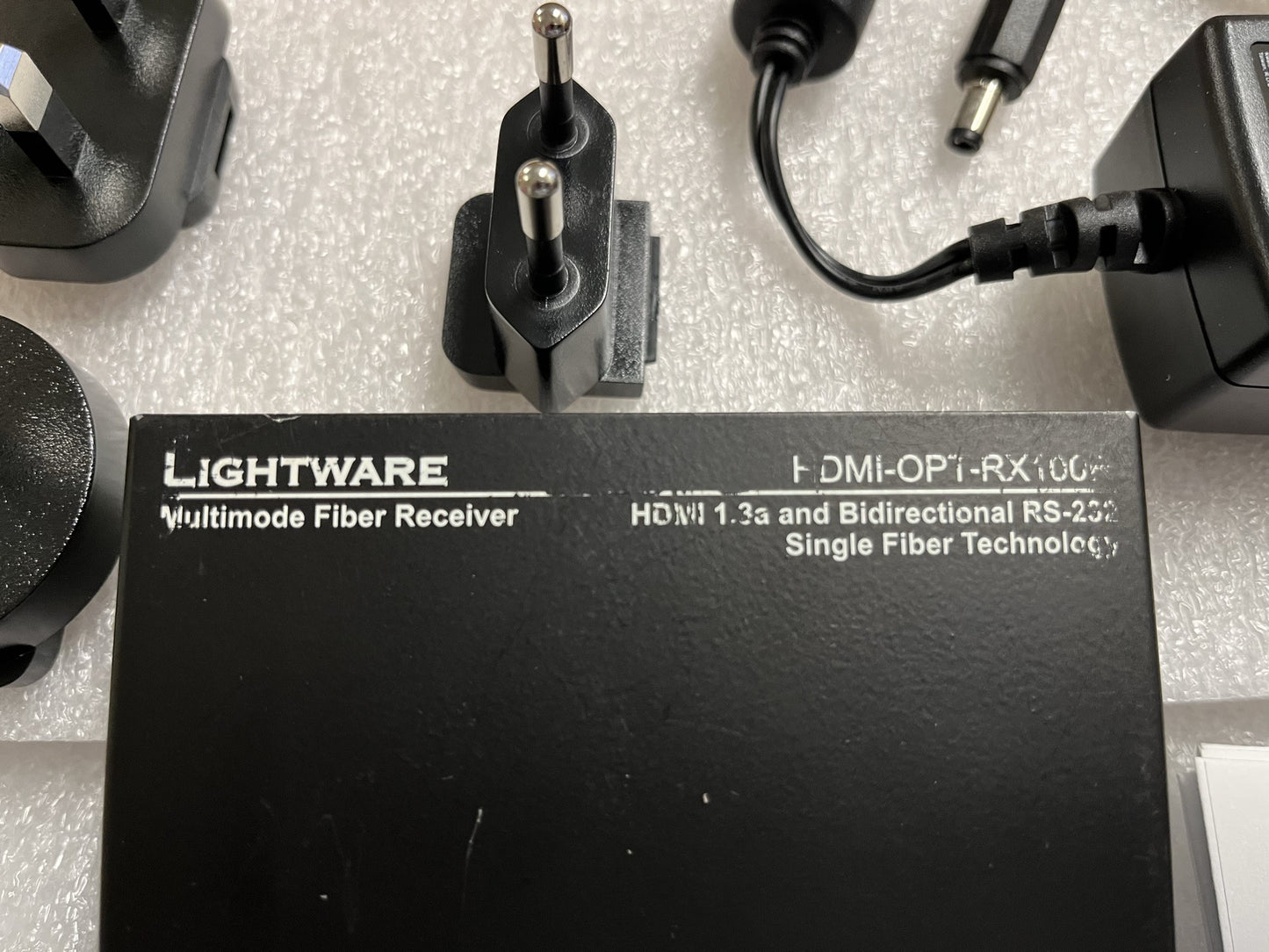 Used Lightware HDMI-OPT-RX100R, Multimode Fiber Receiver-Box for Sale. We Sell Professional Audio Equipment. Audio Systems, Amplifiers, Consoles, Mixers, Electronics, Entertainment, Sound, Live.