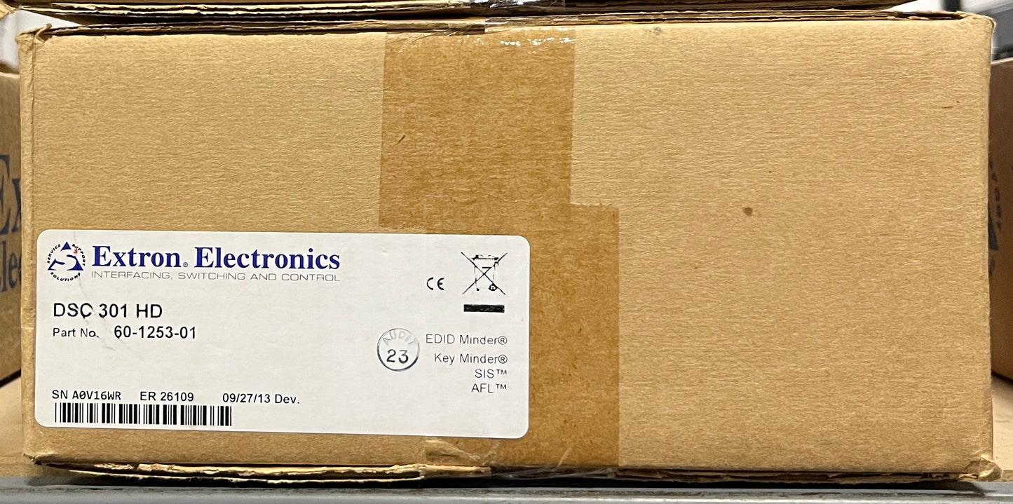 Extron DSC 301 HD Video Scaler, Extron 3-Input HDCP-Compliant Video Scaler, 3-Input Video Scaler, Extron Video Scaler, We Sell Professional Audio Equipment. Audio Systems, Amplifiers, Consoles, Mixers, Electronics, Entertainment, Live Sound.