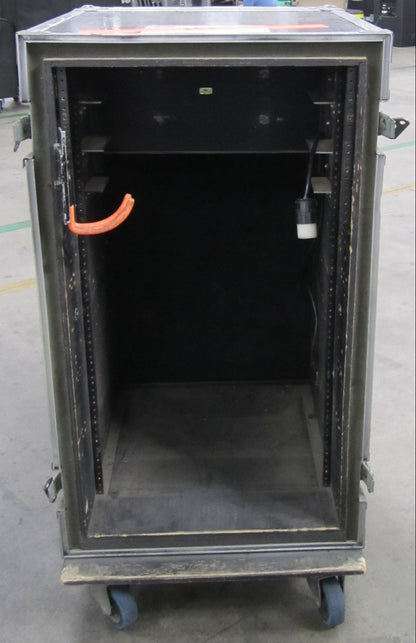 Road Flight Case, 16 Rack Units, Touring Case w/ Wheels