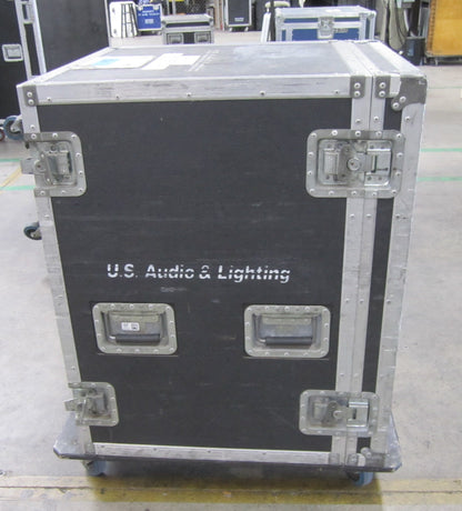 Road Flight Case, 16 Rack Units, Touring Case w/ Wheels