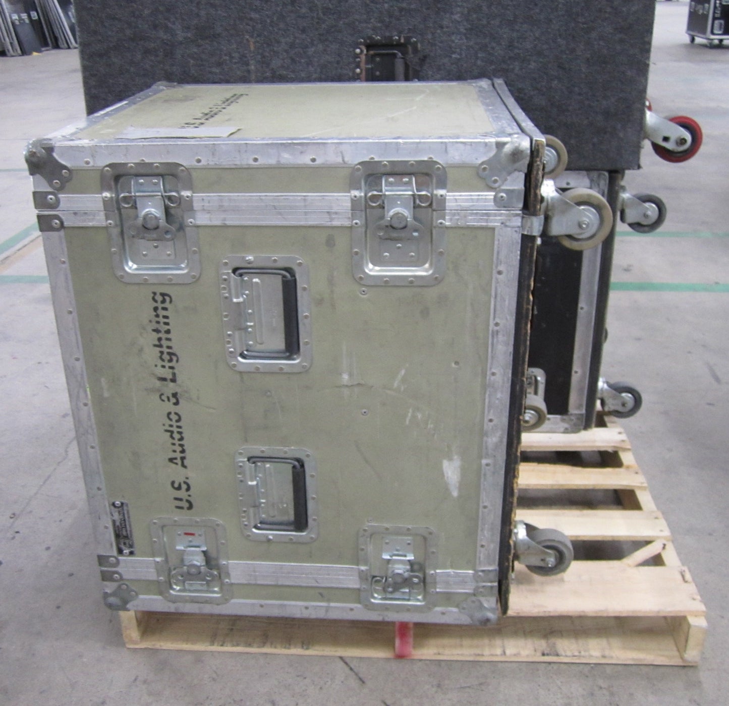 Road Flight Case, 12 Rack Units, Touring Case w/ Wheels