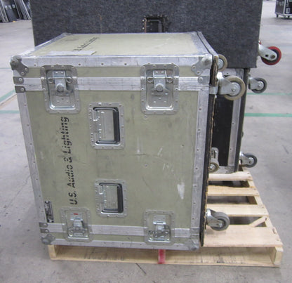 Road Flight Case, 12 Rack Units, Touring Case w/ Wheels