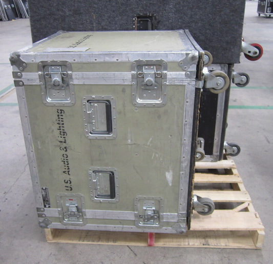 Road Flight Case, 12 Rack Units, Touring Case w/ Wheels
