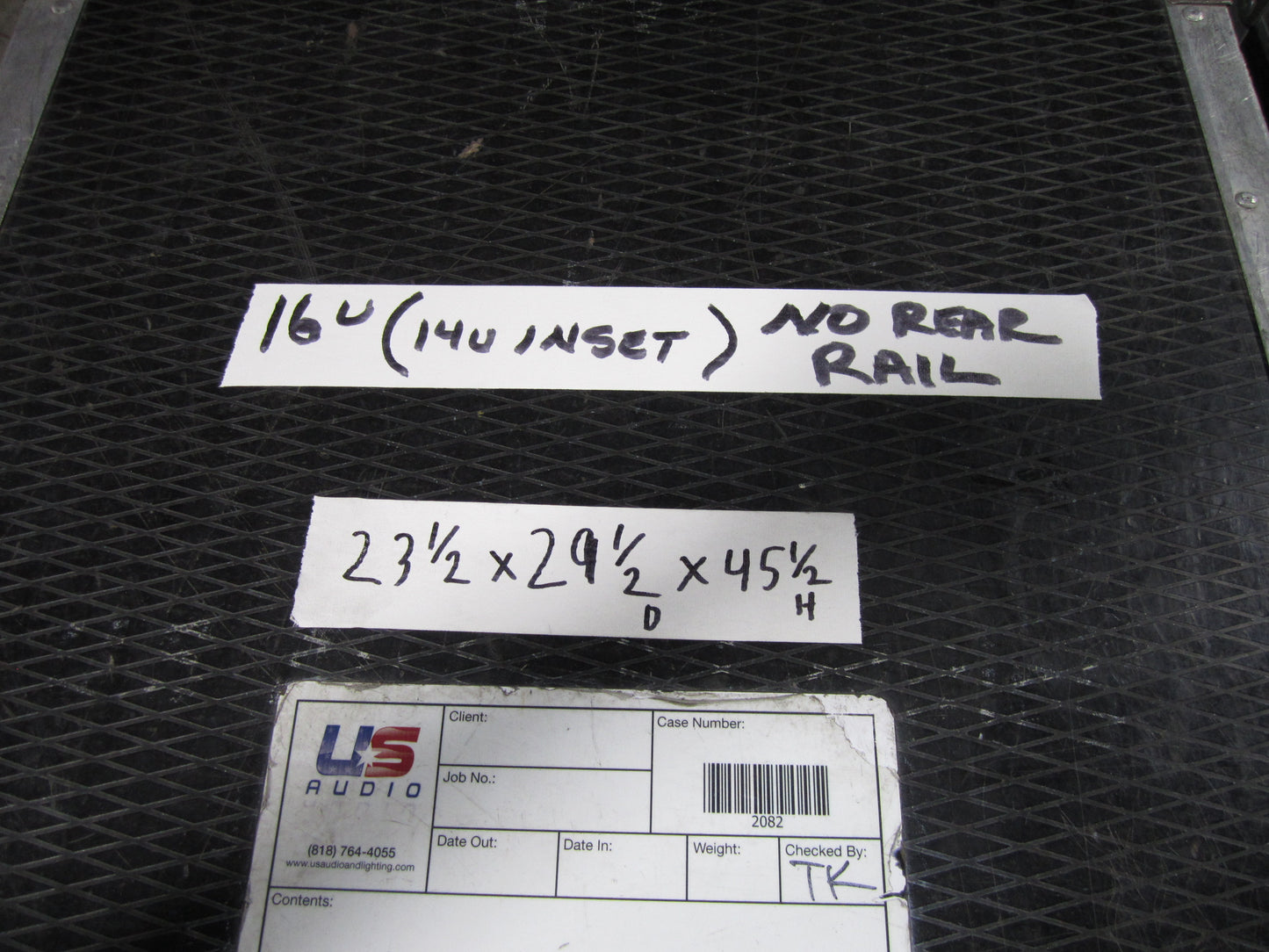 Road Flight Case, 16 Rack Units, Touring Case w/ Wheels
