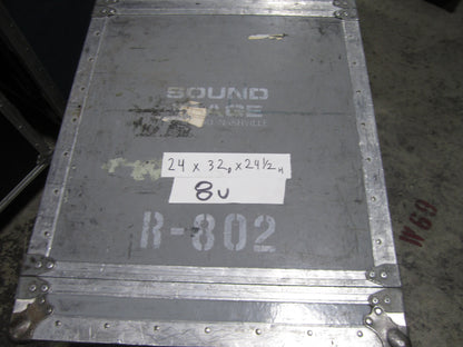 Road Flight Case, 8 Rack Units, Touring Case w/ Wheels