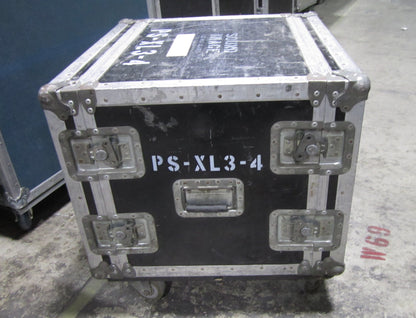 Road Flight Case, 8 Rack Units, Touring Case w/ Wheels