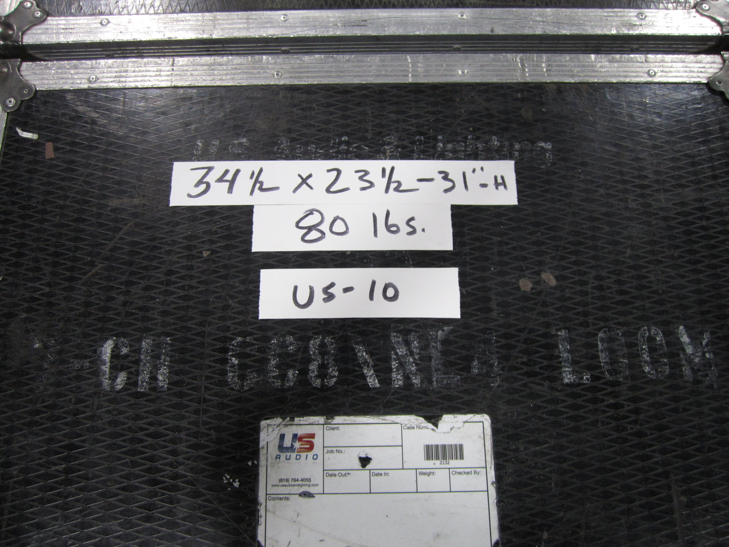 Road Case Trunk, Flight Case with Wheels, 34 1/2” x 23 1/2” x 31”