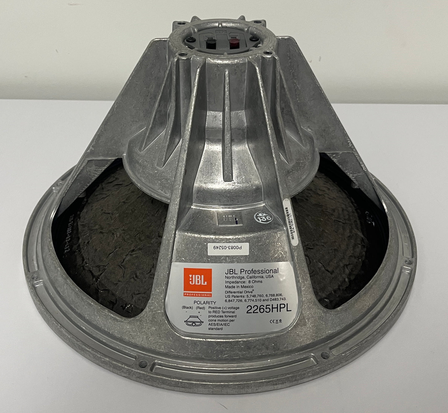 JBL 2265HPL 15" Subwoofer, JBL 2265HPL Subwoofer, 15" Subwoofer, JBL 15? Subwoofer, We Sell Professional Audio Equipment. Audio Systems, Amplifiers, Consoles, Mixers, Electronics, Entertainment, Live Sound