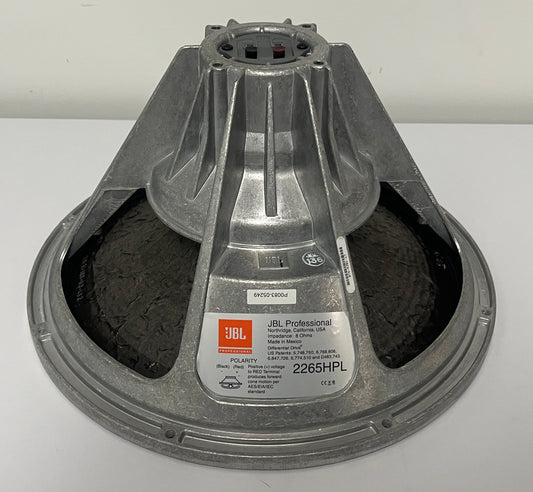 JBL 2265HPL 15" Subwoofer, JBL 2265HPL Subwoofer, 15" Subwoofer, JBL 15? Subwoofer, We Sell Professional Audio Equipment. Audio Systems, Amplifiers, Consoles, Mixers, Electronics, Entertainment, Live Sound