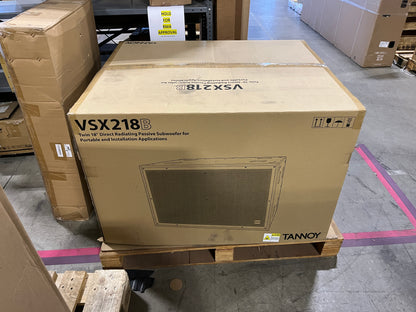 New TANNOY VSX218B Twin 18″ Direct Radiating Passive Subwoofer. We Sell Professional Audio Equipment. Audio Systems, Amplifiers, Consoles, Mixers, Electronics, Entertainment, Sound, Live.