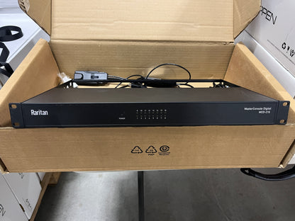 New Raritan MasterConsole MCD-216 CAT5 KVM Switch for Sale. We Sell Professional Audio Equipment. Audio Systems, Amplifiers, Consoles, Mixers, Electronics, Entertainment, Sound, Live.
