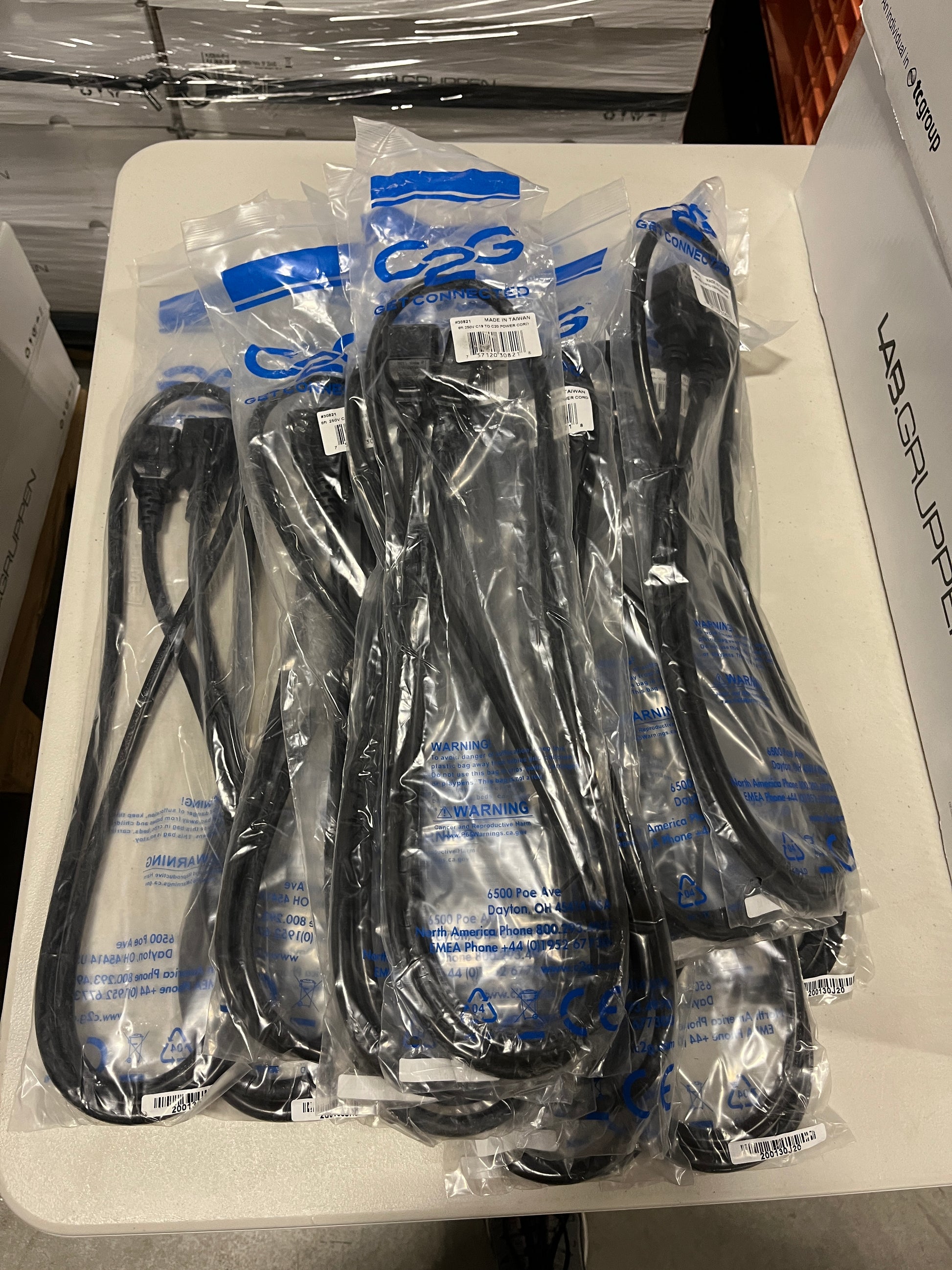 New C2G C19 to C20 Power Cords, 6 ft, Lot of 12, Part #30821 for Sale. We Sell Professional Audio Equipment. Audio Systems, Amplifiers, Consoles, Mixers, Electronics, Entertainment, Sound, Live.