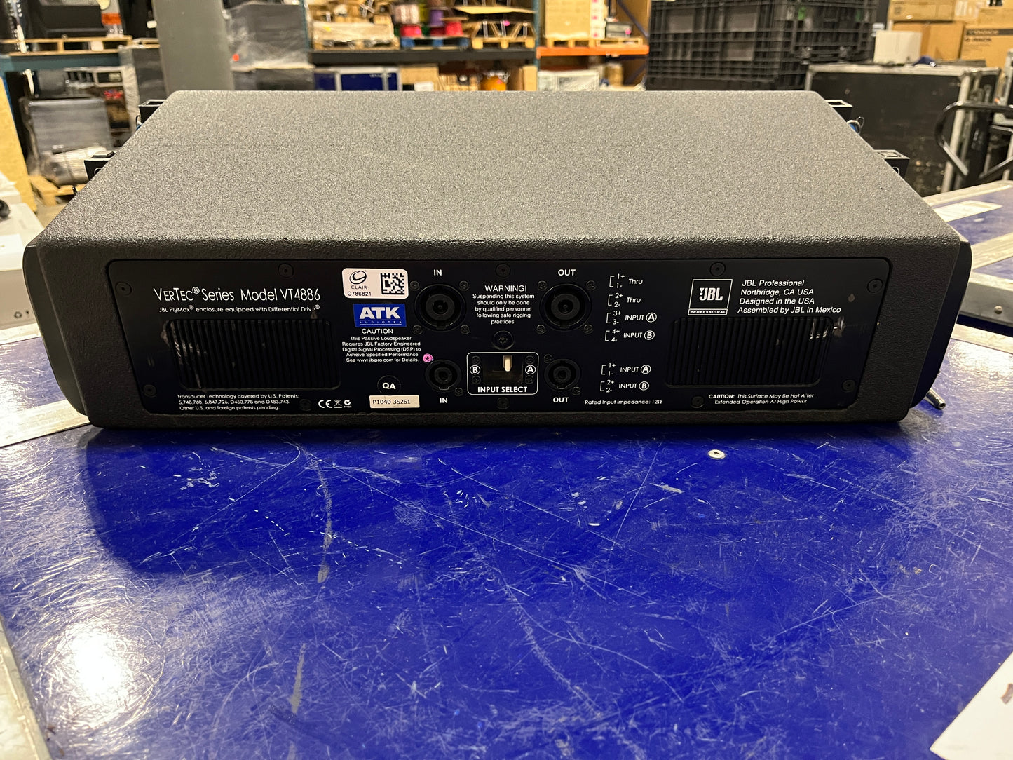 Used JBL VerTek Series Model VT4886 Pkg of 12 Elements with Frames and Touring Case for Sale. We Sell Professional Audio Equipment. Audio Systems, Amplifiers, Consoles, Mixers, Electronics, Entertainment and Live Sound.