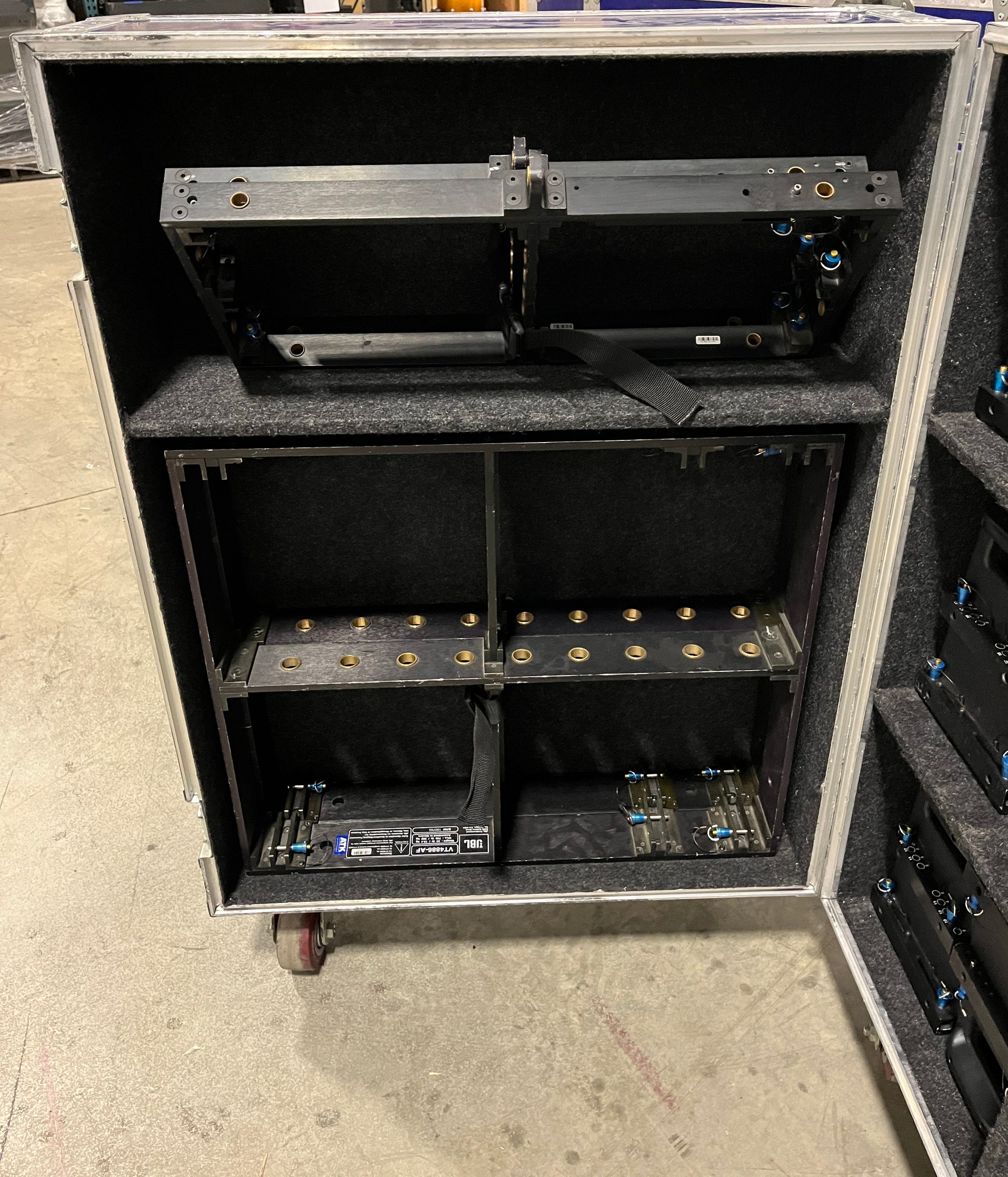 Used JBL VerTek Series Model VT4886 Pkg of 12 Elements with Frames and Touring Case for Sale. We Sell Professional Audio Equipment. Audio Systems, Amplifiers, Consoles, Mixers, Electronics, Entertainment and Live Sound.