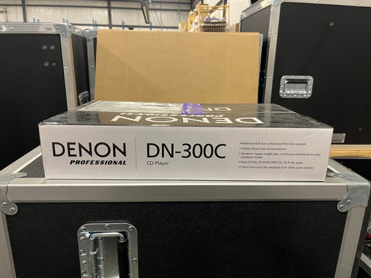 Denon Professional DN-300C CD/USB Audio Player, New In Box. We Sell Professional Audio Equipment. Audio Systems, Amplifiers, Consoles, Mixers, Electronics, Entertainment and Live Sound.
