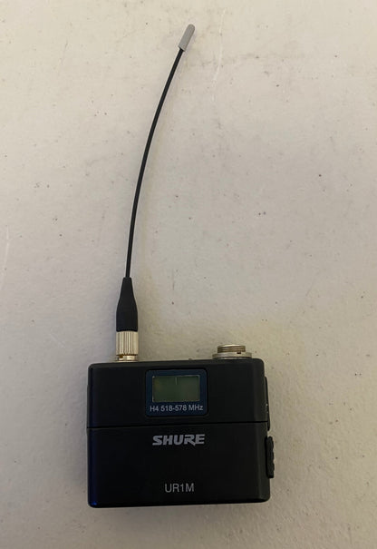 Shure UR1M Micro Bodypack Transmitter (H4, 518 - 578 MHz), Damaged Display