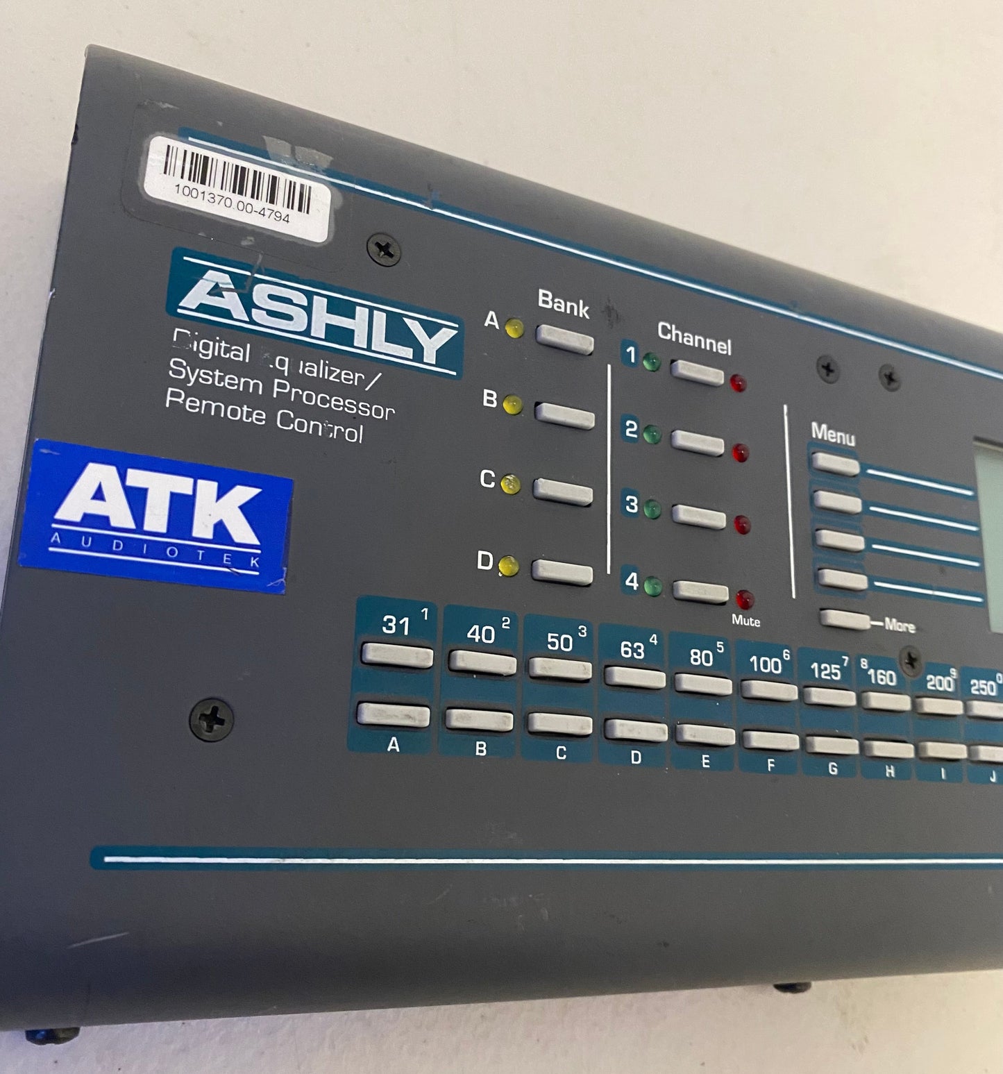 Ashly Protea Remote, Remote Control for Ashly Protea System II, Ashly Digital EQ Remote, Ashly System Processor Remote, 24-but Graphic EQ Protea, We Sell Professional Audio Equipment. Audio Systems, Amplifiers, Consoles, Mixers, Electronics, Entertainment, Live Sound.