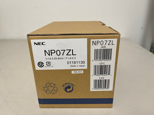 New NEC NP07ZL Zoom Lens, New In Opened Box for Sale. We Sell Professional Audio Equipment. Audio Systems, Amplifiers, Consoles, Mixers, Electronics, Entertainment, Sound, Live.