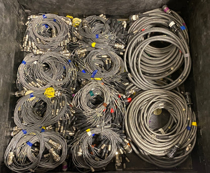 12 Channel 330ft (100m) Cannon Multipin Snake + XLR Fan In/Out Audio Stage Cable