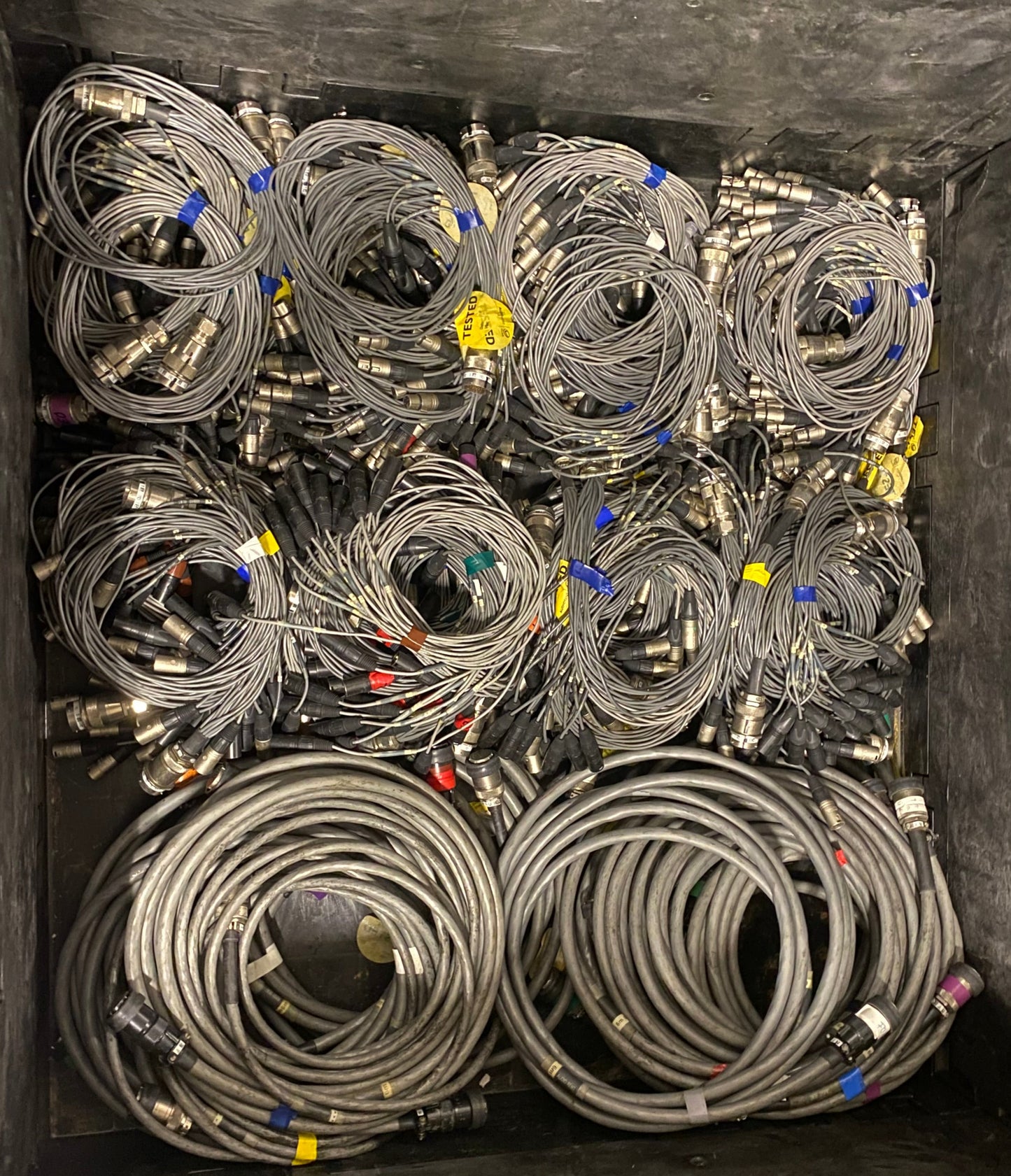 12 Channel 82ft (25m) Cannon Multipin Snake + XLR Fan In/Out Audio Stage Cable