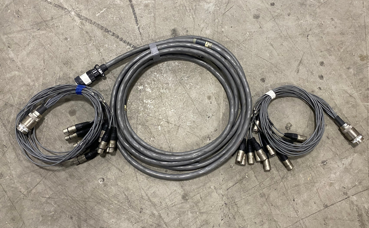 12 Channel 330ft (100m) Cannon Multipin Snake + XLR Fan In/Out Audio Stage Cable