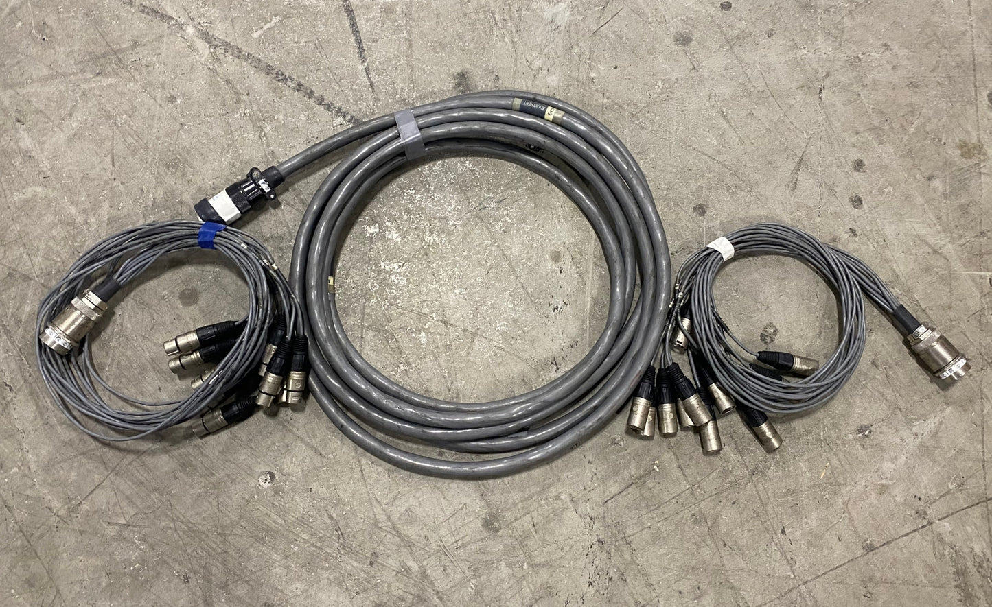 12 Channel 20ft (6m) Cannon Multipin Snake + XLR Fan In/Out Audio Stage Cable