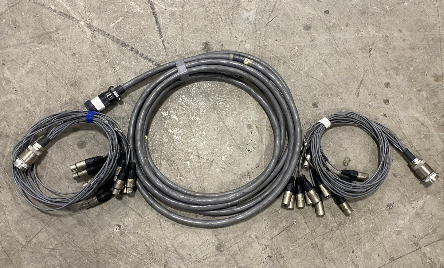 12 Channel 98ft (30m) Cannon Multipin Snake + XLR Fan In/Out Audio Stage Cable