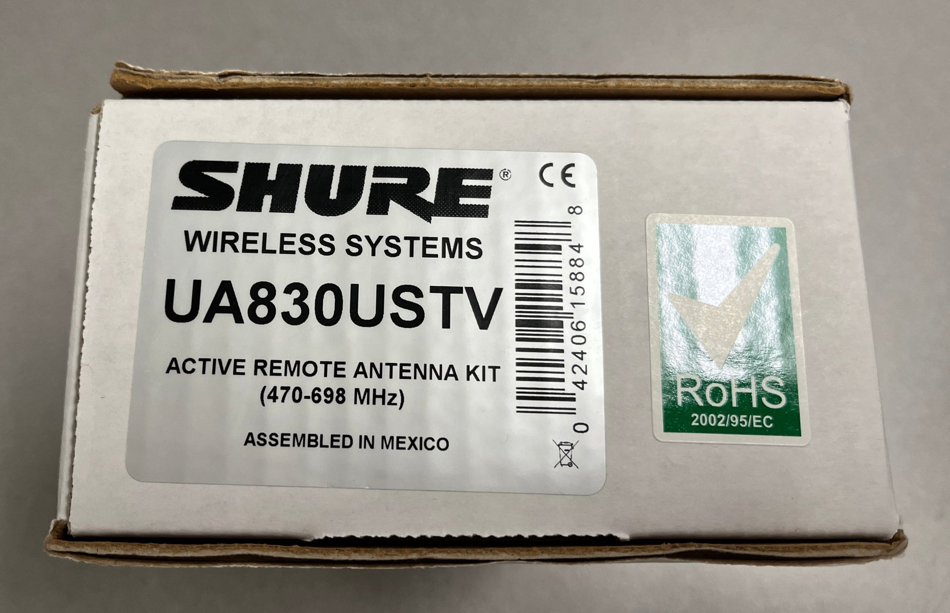 Shure, Shure Remote Antennas, Shure Antenna Kits, Shure Antenna Kit, Shure UA830USTV, RF Antenna 470-698 MHz, We Sell Professional Audio Equipment. Audio Systems, Amplifiers, Consoles, Mixers, Electronics, Entertainment, Live Sound