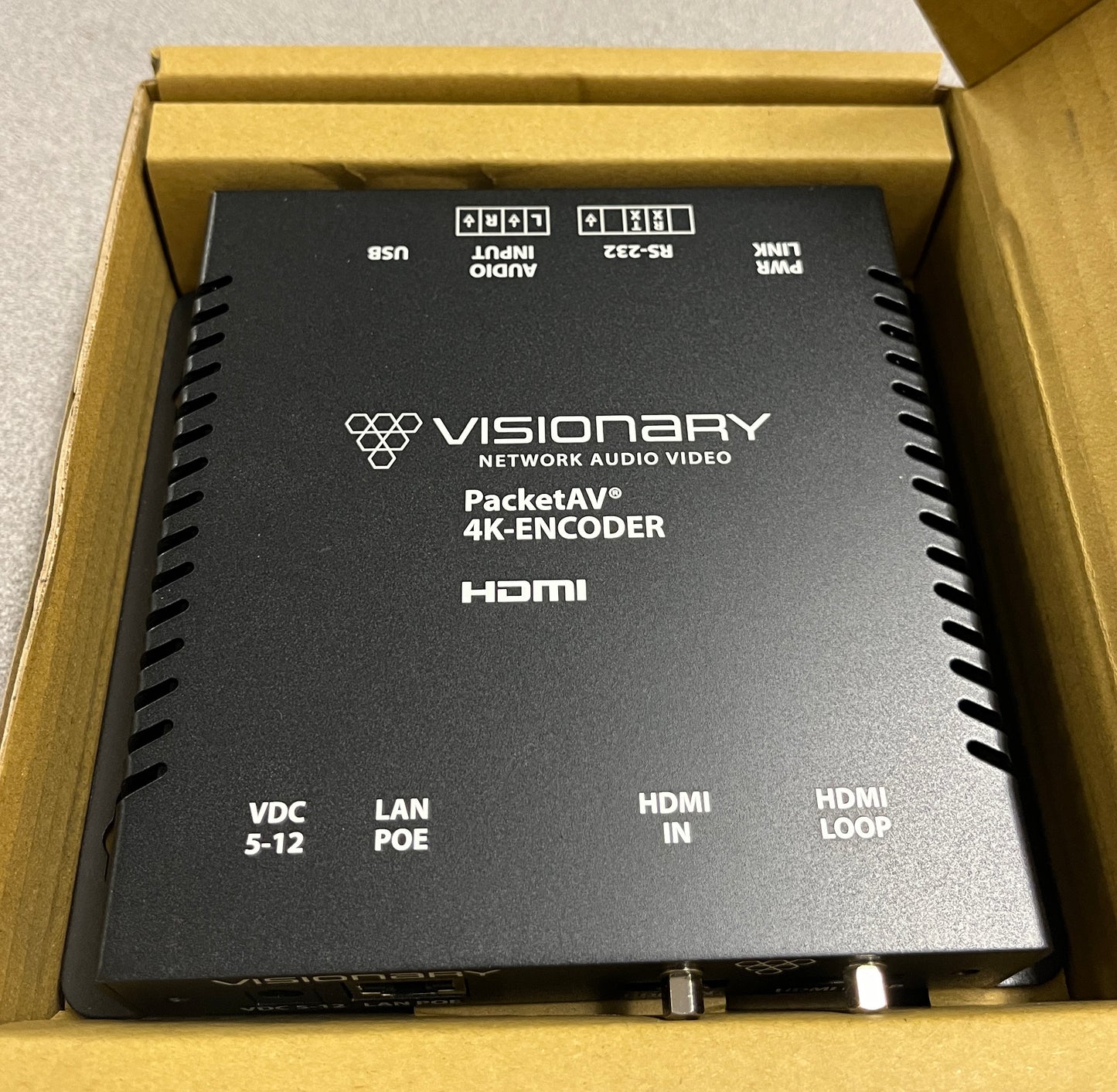 Visionary Solutions, Visionary Solutions E4100, Visionary Solutions AV Encoder, AV Encoder, AV 4K Encoder, Packet AV Encoder, We Sell Professional Audio Equipment. Audio Systems, Amplifiers, Consoles, Mixers, Electronics, Entertainment, Live Sound