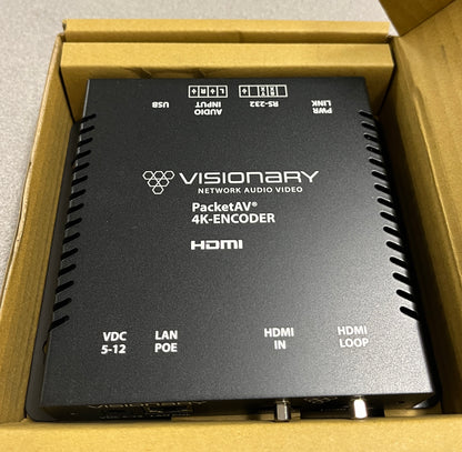 Visionary Solutions, Visionary Solutions E4100, Visionary Solutions AV Encoder, AV Encoder, AV 4K Encoder, Packet AV Encoder, We Sell Professional Audio Equipment. Audio Systems, Amplifiers, Consoles, Mixers, Electronics, Entertainment, Live Sound