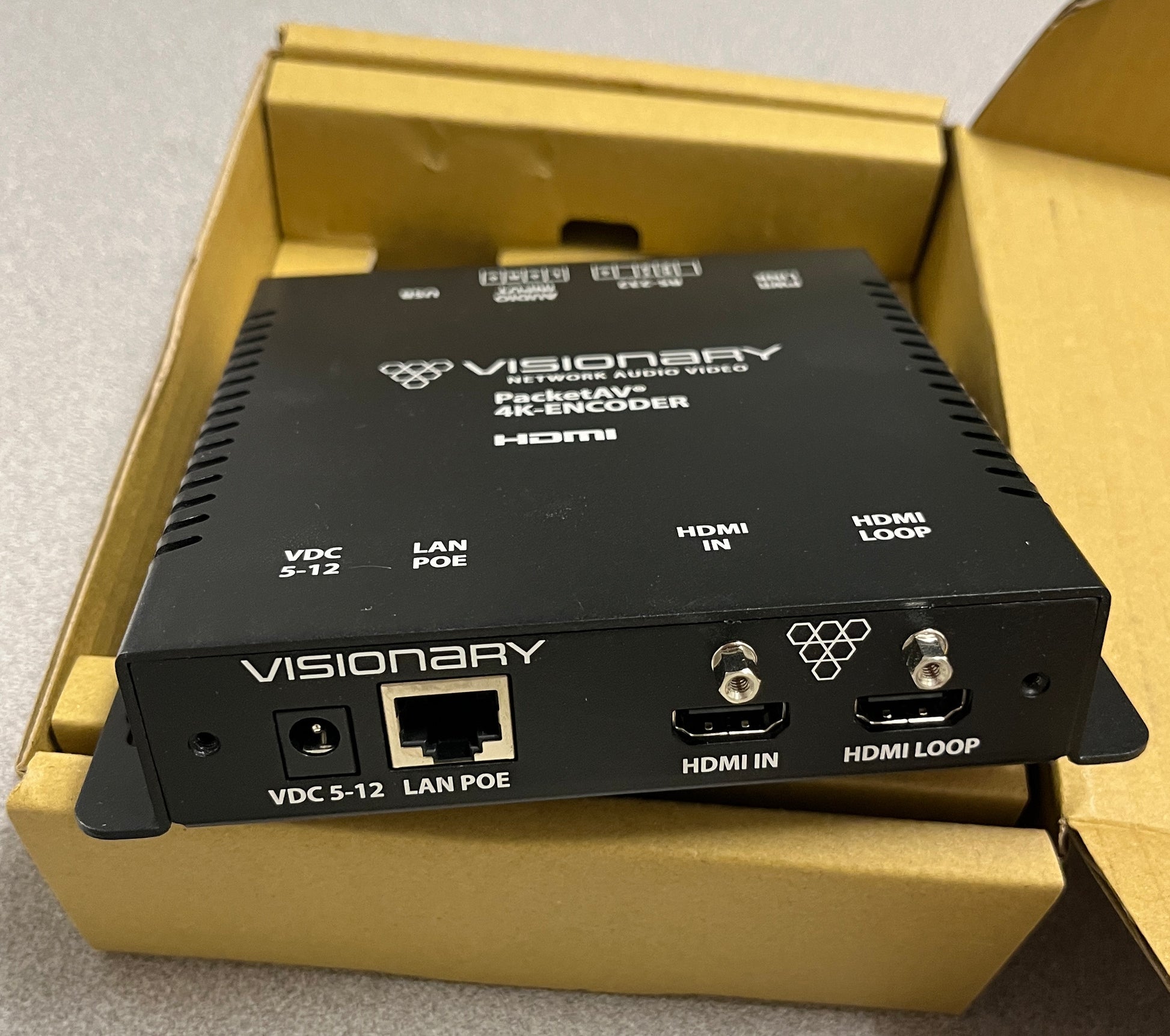 Visionary Solutions, Visionary Solutions E4100, Visionary Solutions AV Encoder, AV Encoder, AV 4K Encoder, Packet AV Encoder, We Sell Professional Audio Equipment. Audio Systems, Amplifiers, Consoles, Mixers, Electronics, Entertainment, Live Sound