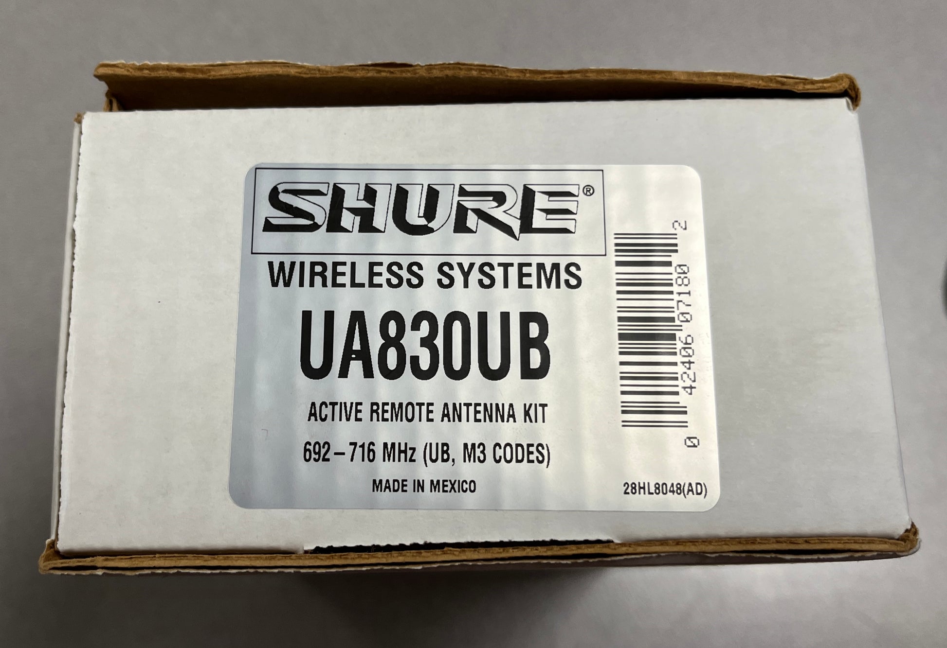 Wireless Mic Antenna, Shure UA830UB, Shure Remote Antenna, Shure Antenna Kit, Shure Active Remote Antenna, Shure, RF Remote Antenna, RF Antenna for 692-716 MHz Frequency, RF Antenna, We Sell Professional Audio Equipment. Audio Systems, Amplifiers, Consoles, Mixers, Electronics, Entertainment, Live Sound.
