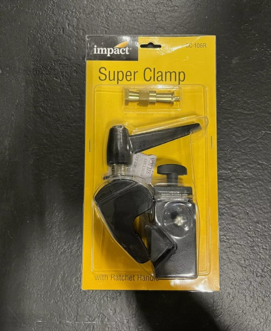 Impact Super Clamp, New In Original Packaging, Lot of Six (6). We Sell Professional Audio Equipment. Audio Systems, Amplifiers, Consoles, Mixers, Electronics, Entertainment and Live Sound.