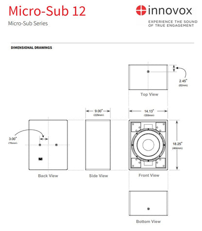 Innovox Micro-Sub 12, Innovox Micro-Sub Compact, Innovox Compact Subwoofer, Compact Subwoofer, Compact 12 inch Subwoofer, Innovox Subwoofer, Innovox 12" Subwoofer, We Sell Professional Audio Equipment. Audio Systems, Amplifiers, Consoles, Mixers, Electronics, Entertainment, Live Sound.