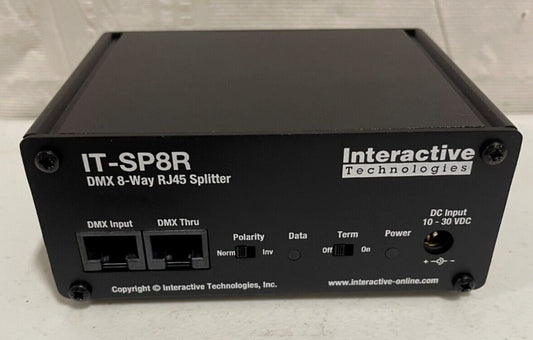 Interactive Technologies DMX 8-Way RJ45 Splitter, IT-SP8R. We Sell Professional Audio Equipment. Audio Systems, Amplifiers, Consoles, Mixers, Electronics, Entertainment, Sound, Live.