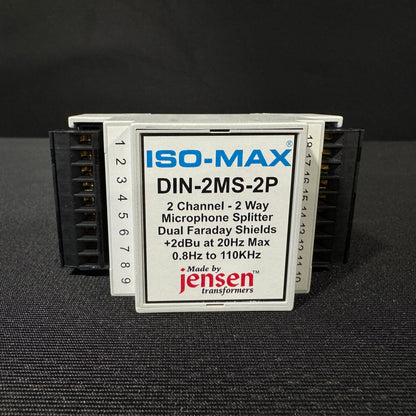 Jensen Transformers Iso-Max 2 Channel Mic Splitter, Jensen Transformer DIN-2MS-2P 2 Channel Mic Splitter, DIN-2MS-2P Jensen Transformers. We Sell Professional Audio Equipment. Audio Systems, Amplifiers, Consoles, Mixers, Electronics, Entertainment, Live Sound.