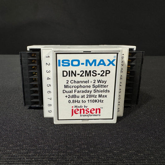 Jensen Transformers Iso-Max 2 Channel Mic Splitter, Jensen Transformer DIN-2MS-2P 2 Channel Mic Splitter, DIN-2MS-2P Jensen Transformers. We Sell Professional Audio Equipment. Audio Systems, Amplifiers, Consoles, Mixers, Electronics, Entertainment, Live Sound.