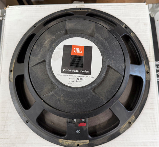 JBL 2225H 15" Woofer, JBL 2225H, JBL 15” Woofer, JBL 2225H Low Frequency Driver, 2225H. We Sell Professional Audio Equipment. Audio Systems, Amplifiers, Consoles, Mixers, Electronics, Entertainment, Live Sound.
