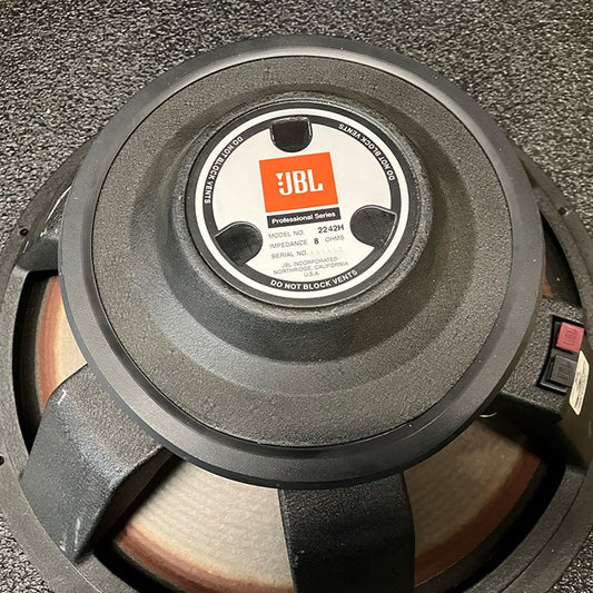 JBL 2242H 18" Low Frequency Transducer, 8 ohm, No JBL Badge on the back, for Sale. We Sell Professional Audio Equipment. Audio Systems, Amplifiers, Consoles, Mixers, Electronics, Entertainment and Live Sound.